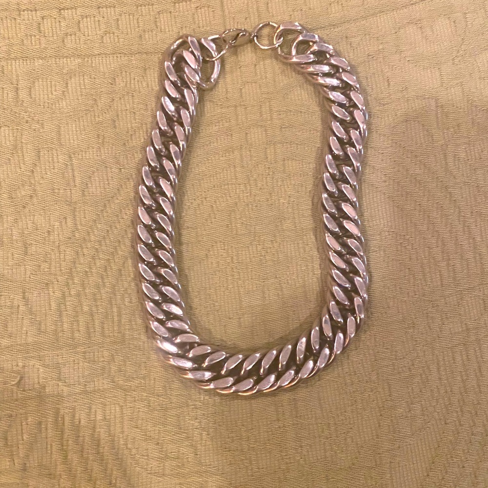 Oversized Cuban link chain necklace